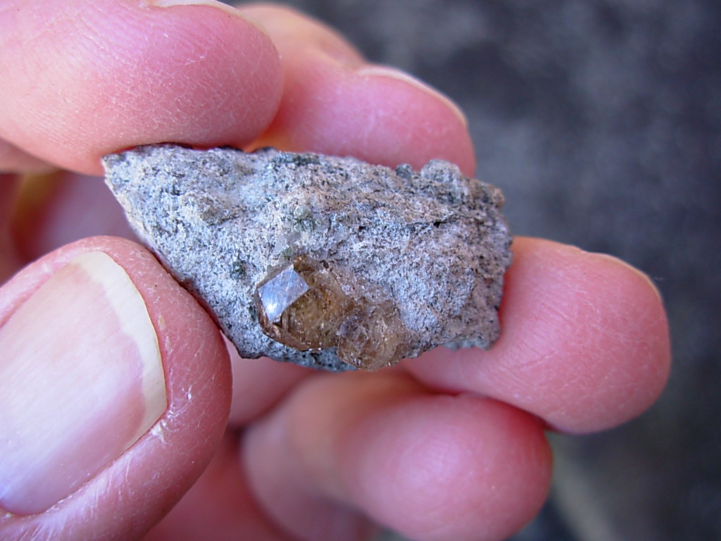 Grossular Garnets on matrix from Jefferson Mine Asbestos Canada