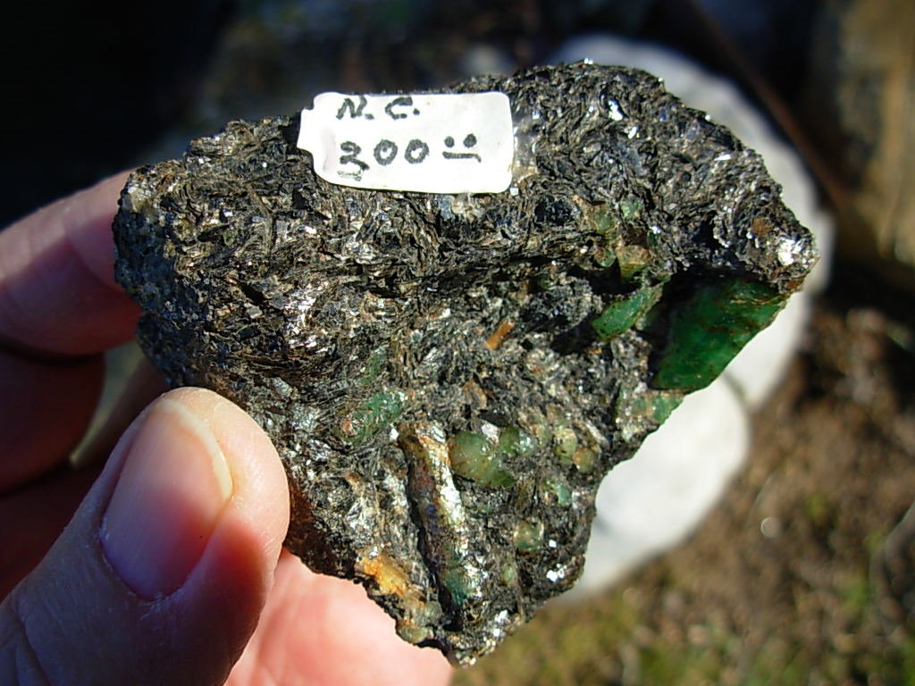 Rare Cluster of NC Emeralds on Matrix from the Junior McKinney Collection