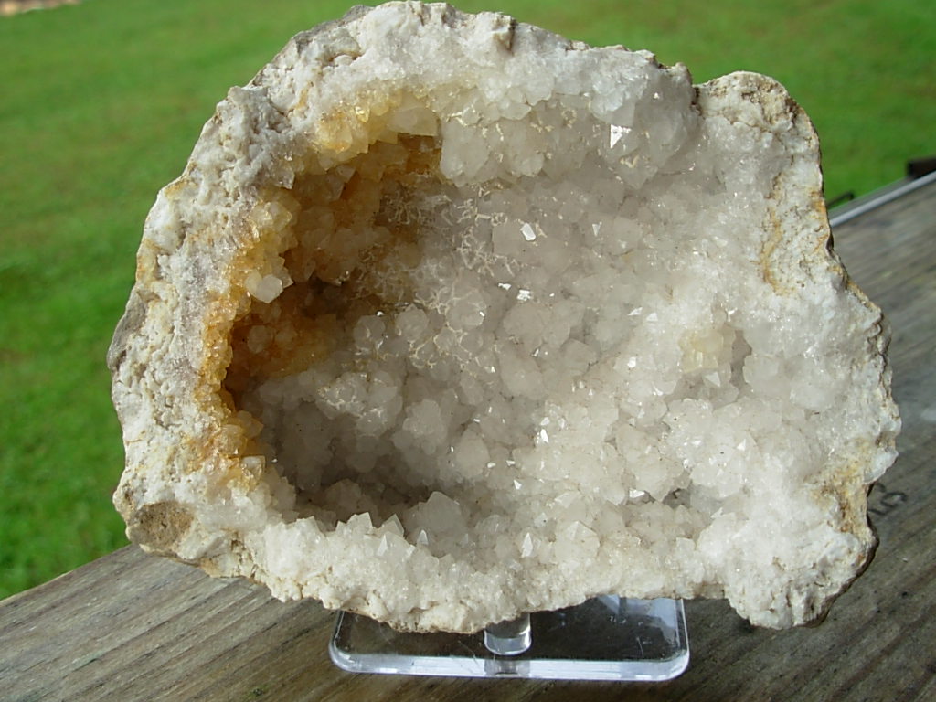 Quartz Crystal Keokuk Geode Half from Keokuk, Iowa