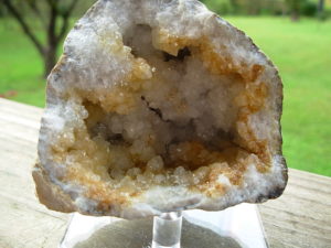 Iron Influenced Crystal Geode ( Matched Pair) from Keokuk, Iowa
