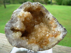 Iron Influenced Crystal Geode ( Matched Pair) from Keokuk, Iowa