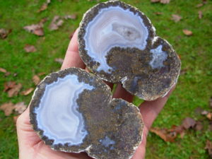 Polished Choyas 2 Chamber Geode Pair