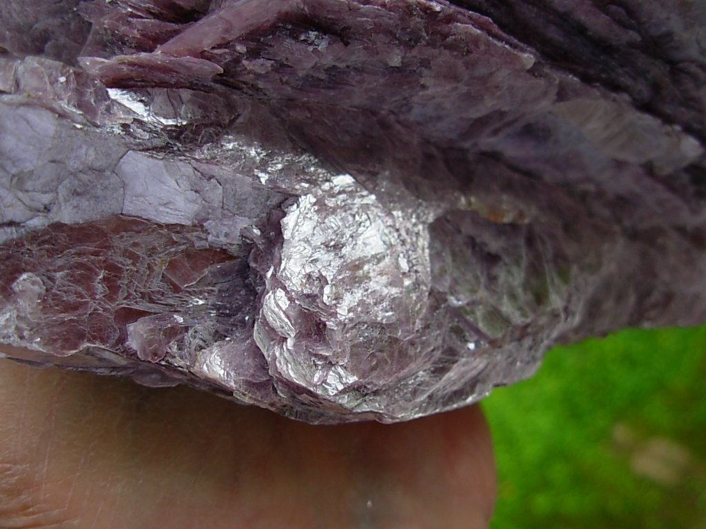 Large Lepidolite Lithium Mica specimen with a bit of matrix from Brazil