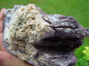 Large Lepidolite Lithium Mica specimen with a bit of matrix from Brazil