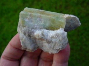 Beryl in Albite Quartz Muscovite Matrix Ray Mine