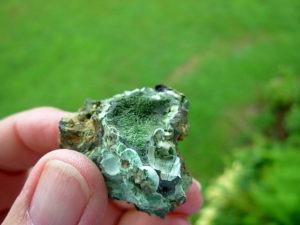 Olivenite Acicular Crystals from St. Day, Cornwall