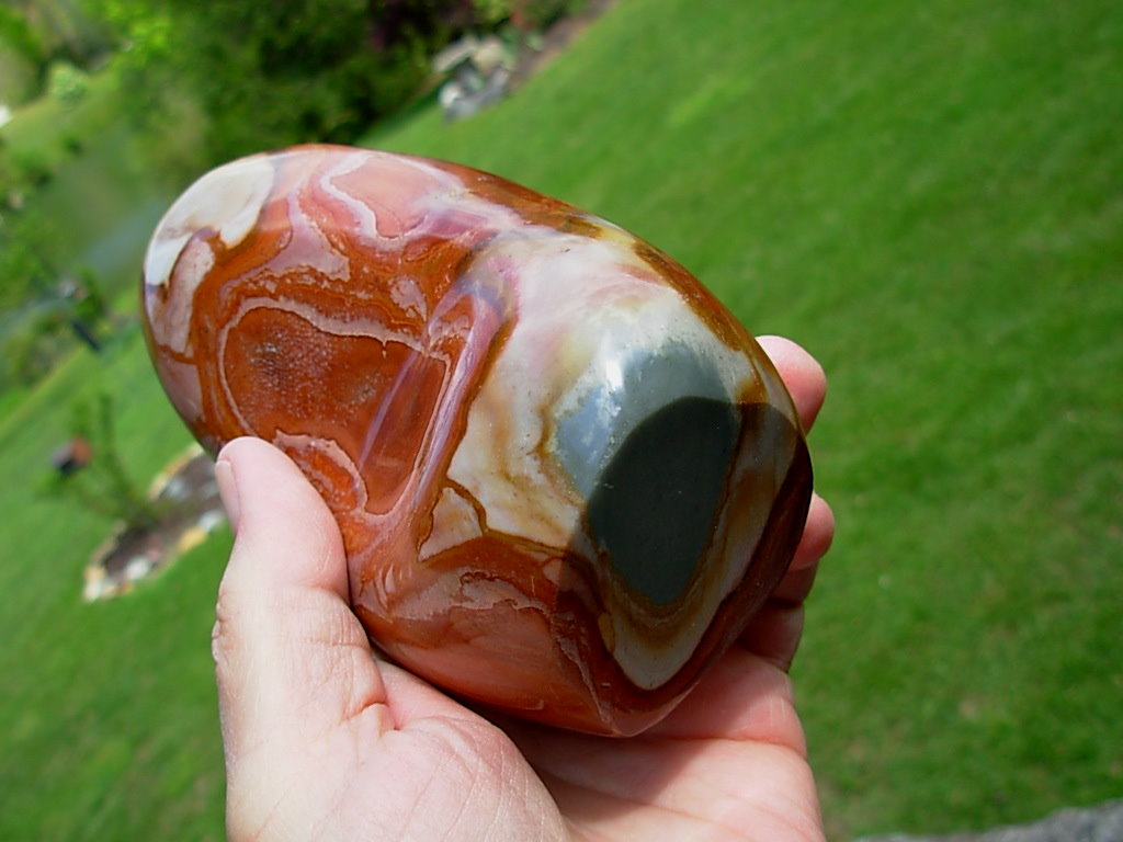 Polished Free Form Polychrome Jasper from Madagascar