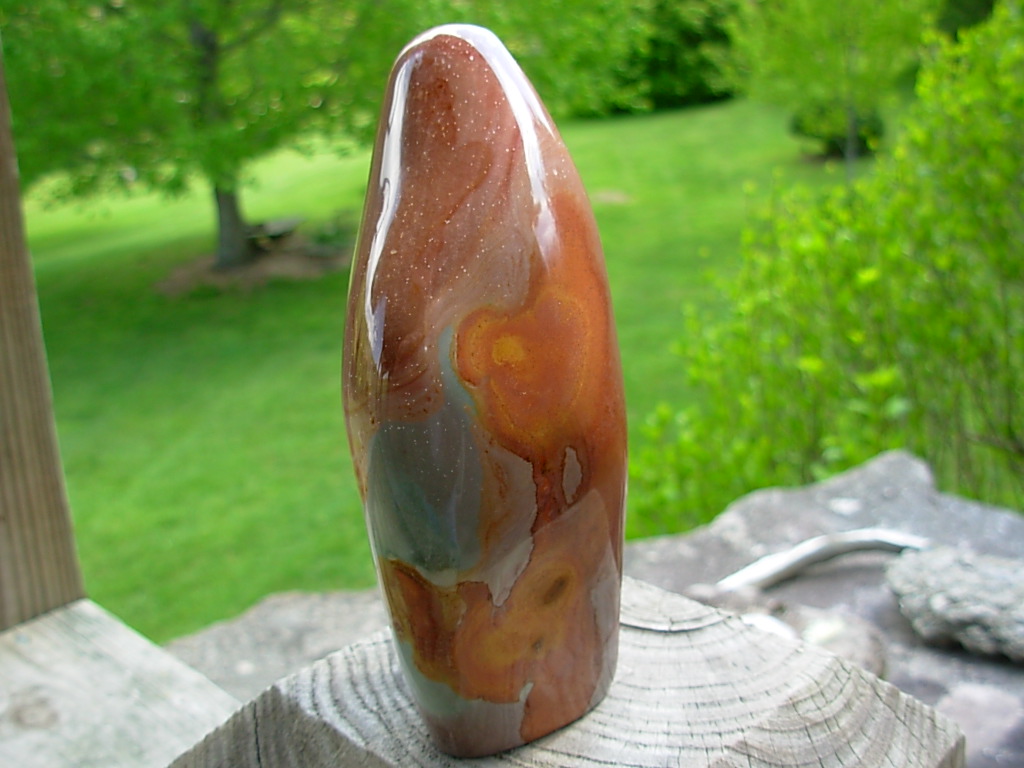 Polished Free Form Polychrome Jasper from Madagascar