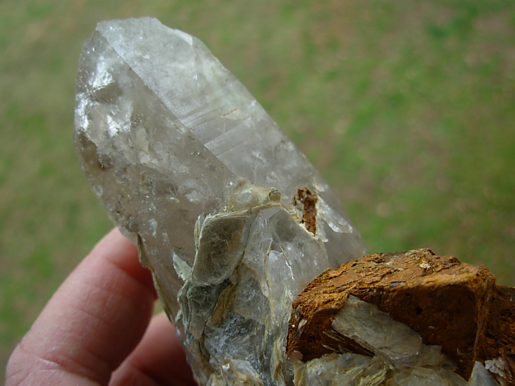 Natural Smoky Quartz Crystal Section from Hiddenite, NC
