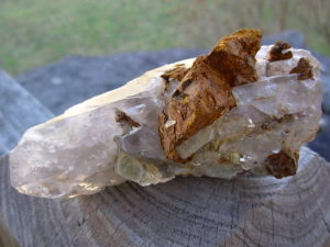 Natural Smoky Quartz Crystal Section from Hiddenite, NC