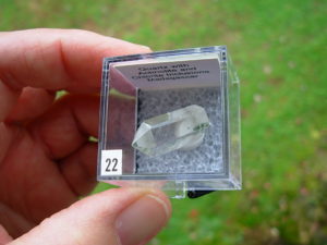 Quartz Polished Point with Actinolite and Chlorite Inclusions