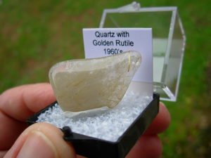 Quartz with Golden Rutile