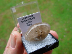 Quartz with Golden Rutile