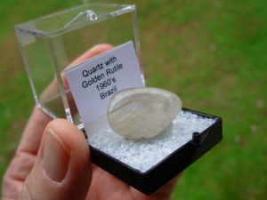 Quartz with Golden Rutile