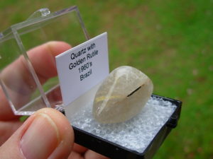 Quartz with Golden Rutile