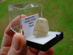 Quartz with Golden Rutile