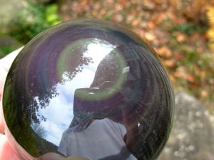 82mm Rainbow Obsidian Sphere