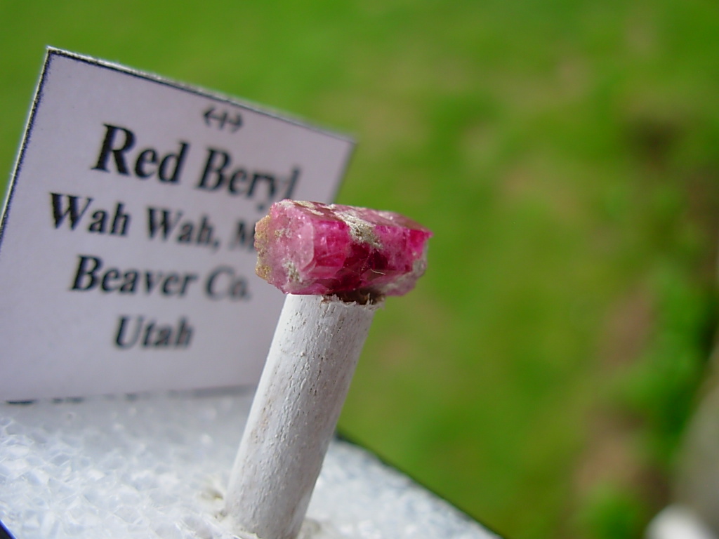Old Utah Collection Red Beryl from the Ruby Violet Claims