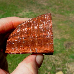 Red Tigereye Face Cut Nodule from South Africa