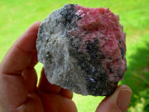 Rose Pink Rhodochrosite on Matrix from Sweet Home Mine