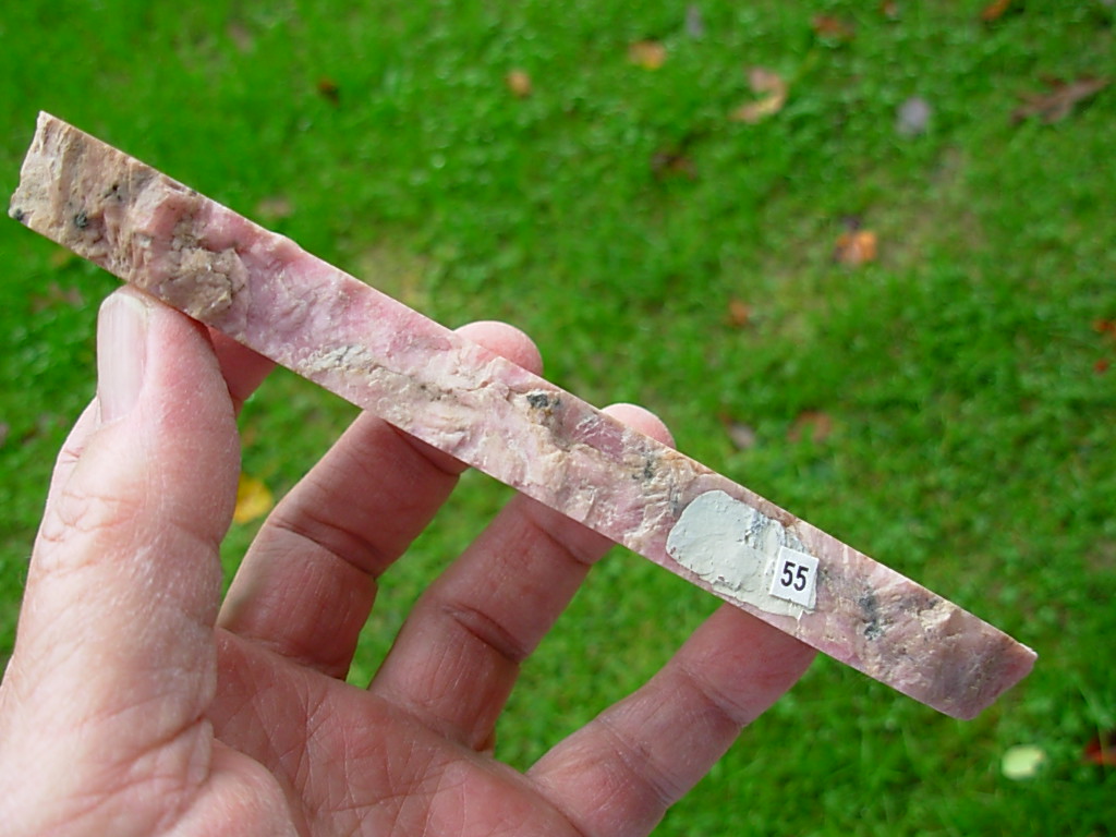 Rhodochrosite Thick Cut Slab from the Travona Mine