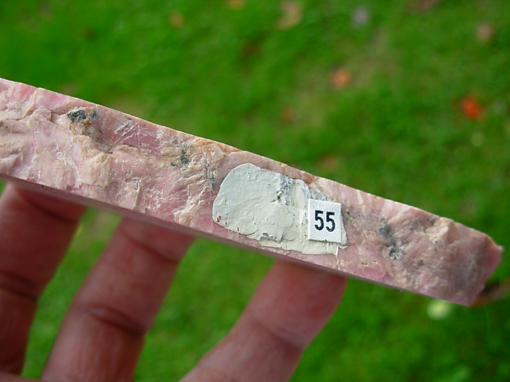 Rhodochrosite Thick Cut Slab from the Travona Mine