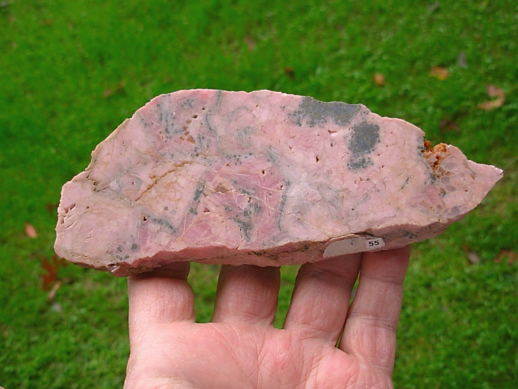 Rhodochrosite Thick Cut Slab from the Travona Mine