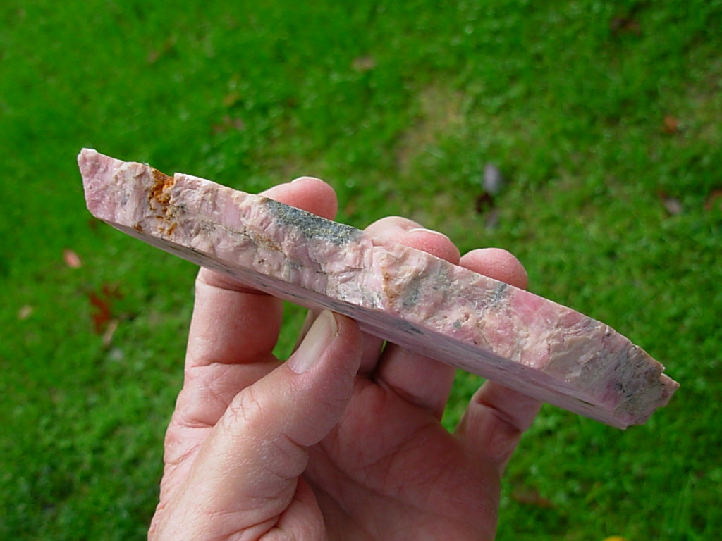 Rhodochrosite Thick Cut Slab from the Travona Mine