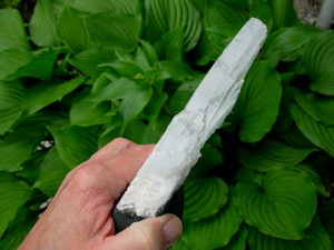 Selenite Chard on Cathedral Base from Brazil