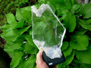 Selenite Chard on Cathedral Base from Brazil