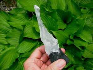 Selenite Chard on Cathedral Base from Brazil