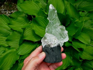 Selenite Chard on Cathedral Base from Brazil