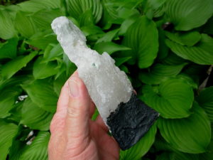 Selenite Chard on Cathedral Base from Brazil