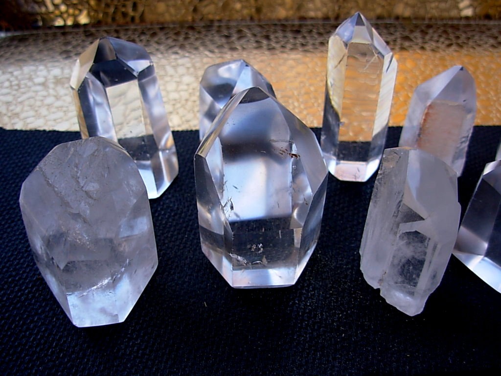 Stunning Large 13 pc set of Quartz Crystal Polished Points from Madagascar