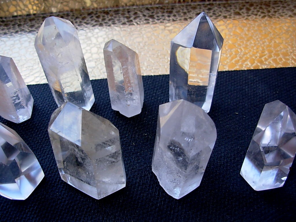 Stunning Large 13 pc set of Quartz Crystal Polished Points from Madagascar