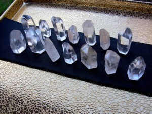 Stunning Large 13 pc set of Quartz Crystal Polished Points from Madagascar