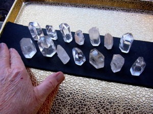 Stunning Large 13 pc set of Quartz Crystal Polished Points from Madagascar