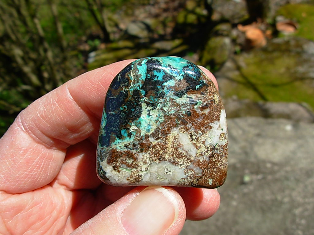 61g AA Shattuckite Polished Freeform from Kimpese, Congo