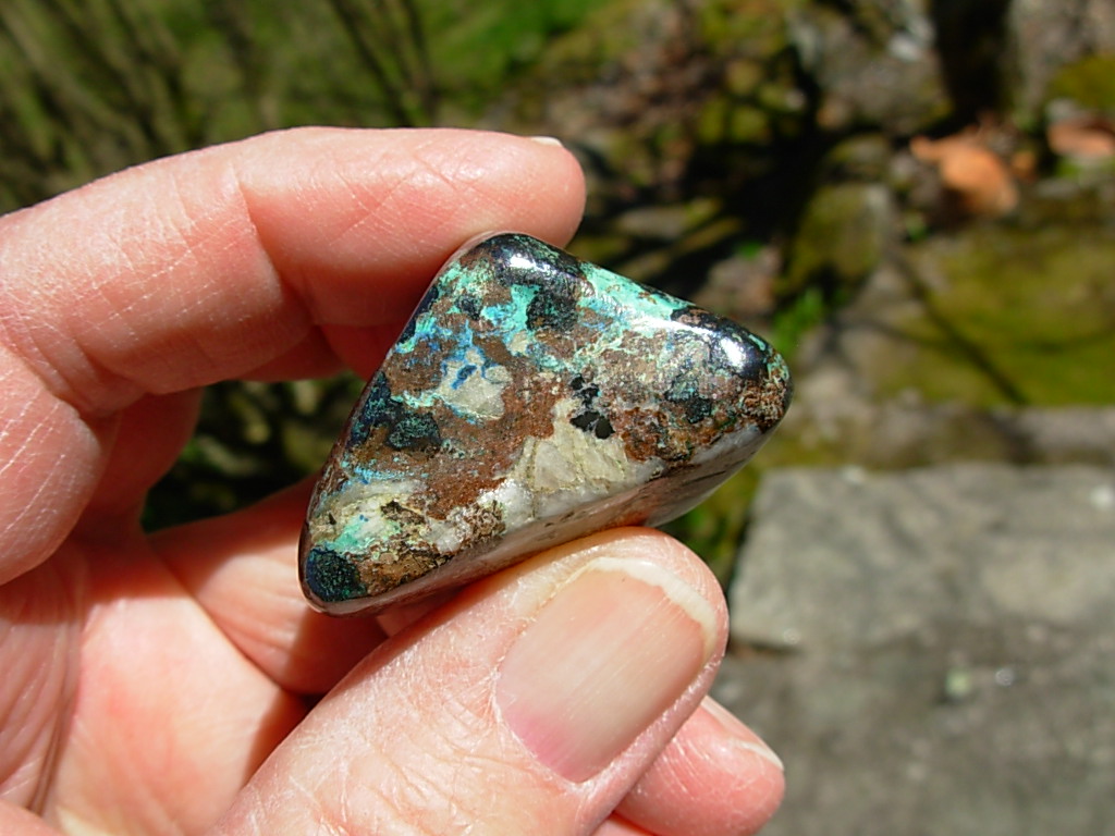 61g AA Shattuckite Polished Freeform from Kimpese, Congo