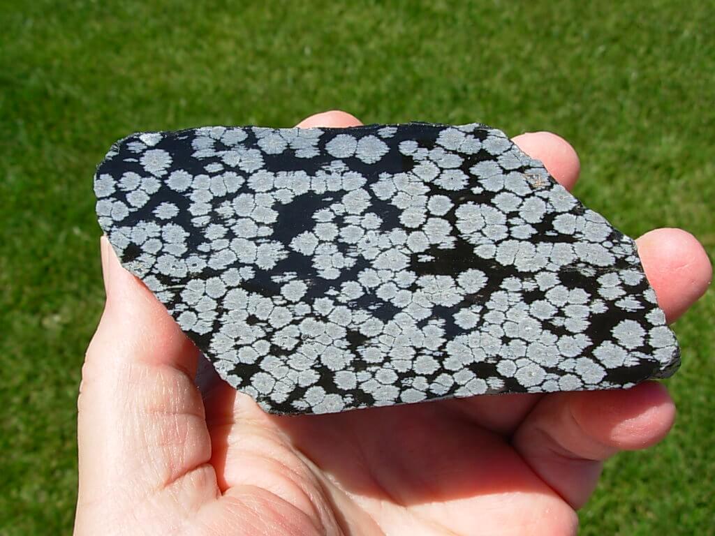 Polished Snowflake Obsidian