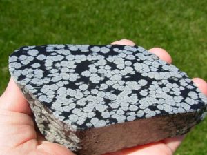 Polished Snowflake Obsidian
