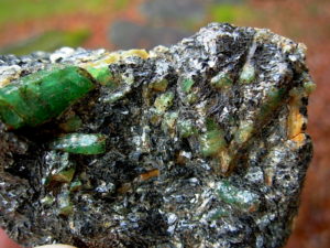 Rare Cluster of NC Emeralds on Matrix from the Junior McKinney Collection