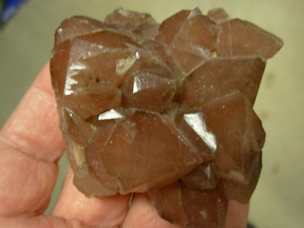 Strawberry Quartz Crystal Cluster from Kazakhstan