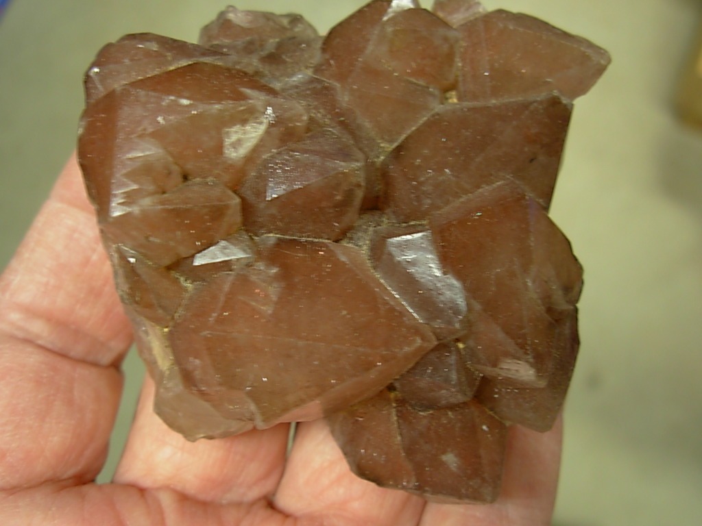 Strawberry Quartz Crystal Cluster from Kazakhstan