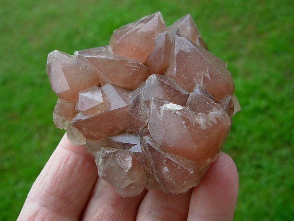Strawberry Quartz Crystal Cluster from Kazakhstan