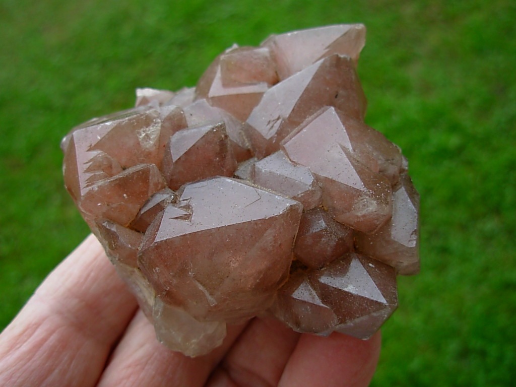 Strawberry Quartz Crystal Cluster from Kazakhstan