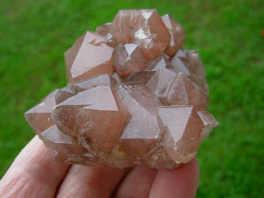 Strawberry Quartz Crystal Cluster from Kazakhstan