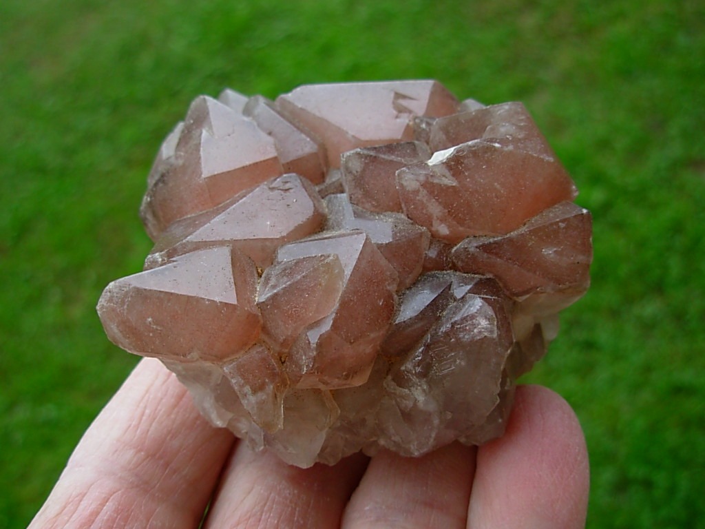 Strawberry Quartz Crystal Cluster from Kazakhstan