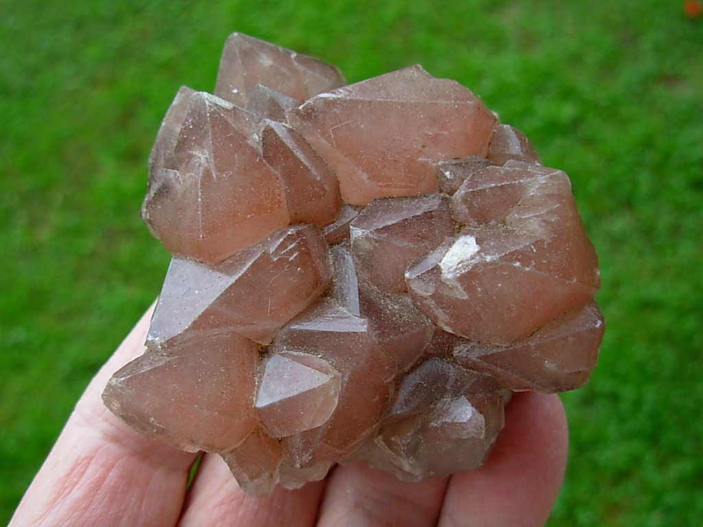 Strawberry Quartz Crystal Cluster from Kazakhstan