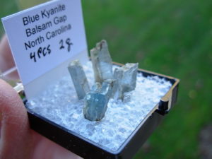 4 piece 2g Blue Kyanite Group from Balsam Gap